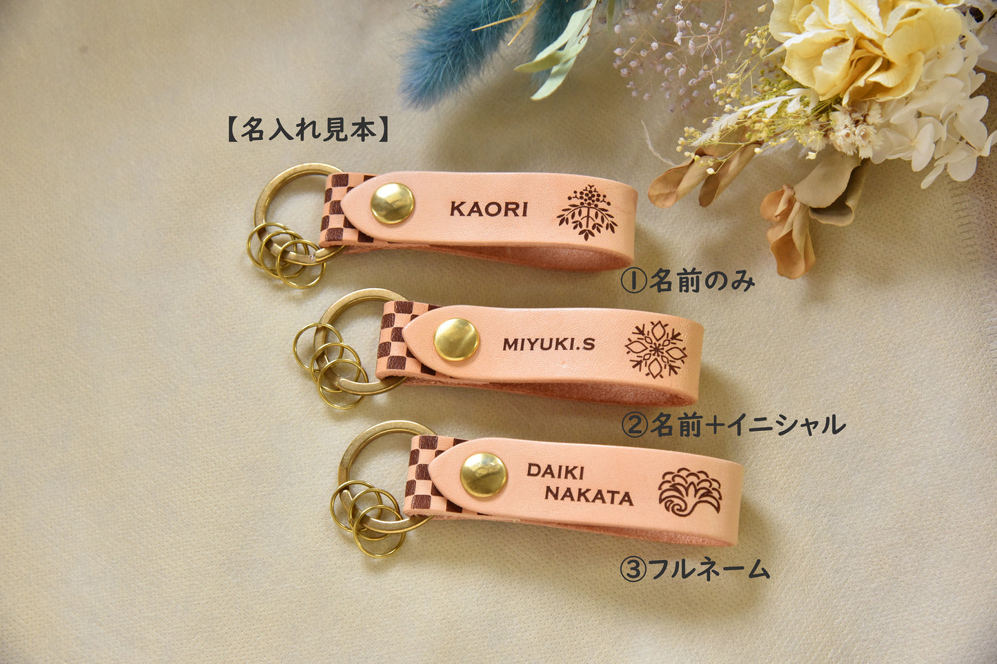 366日の花個紋|マルチキーホルダー(名入れOK)
