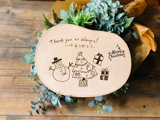 世界にひとつ レザーマウスパッド ビーンズ　